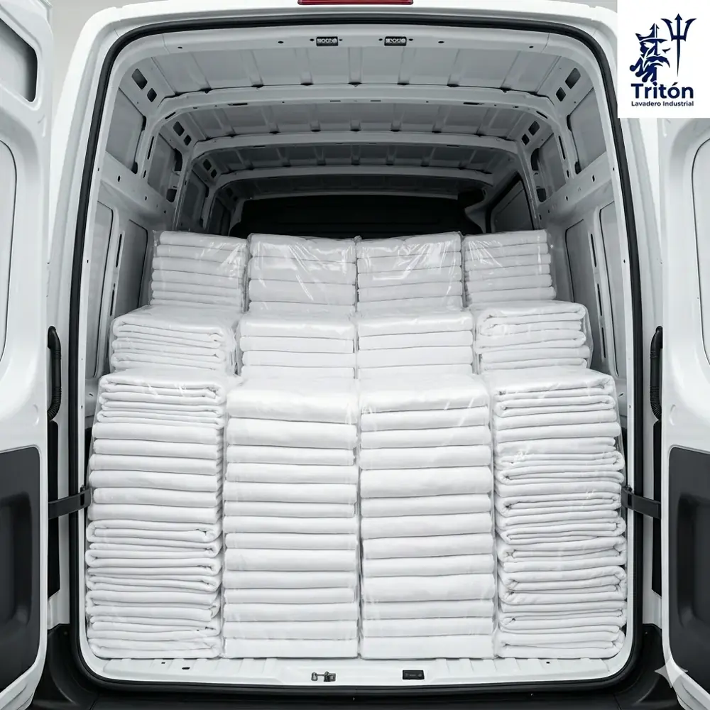 Camioneta cargada con pedidos empaquetados